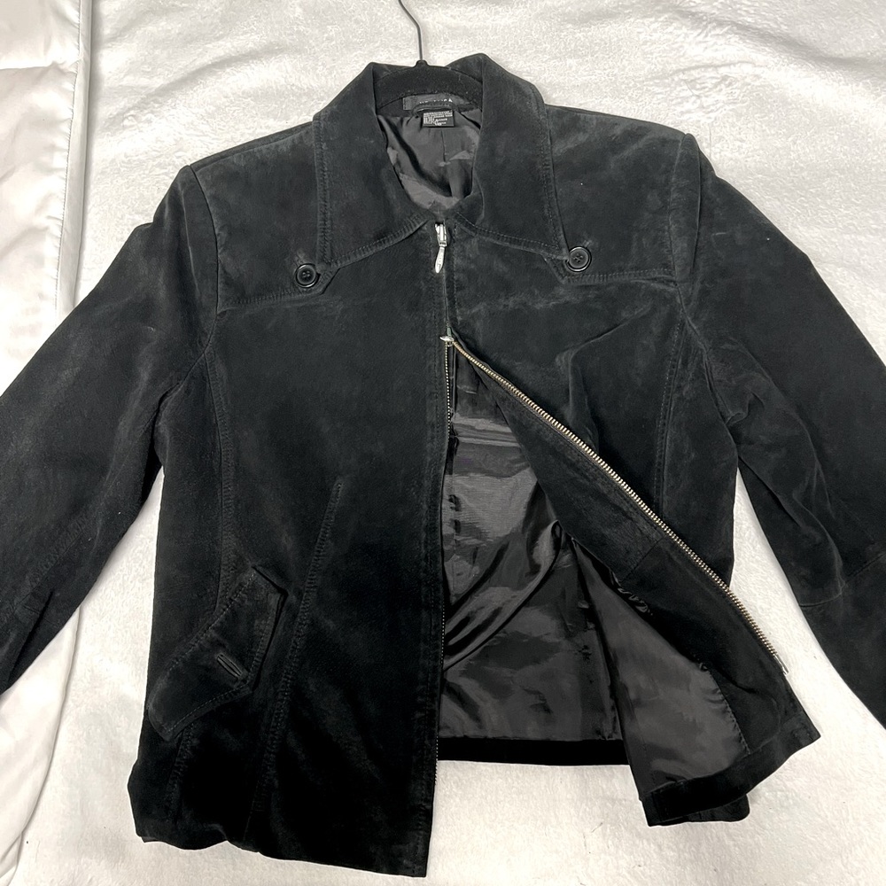 MEL & LISA suede jacket double zipper